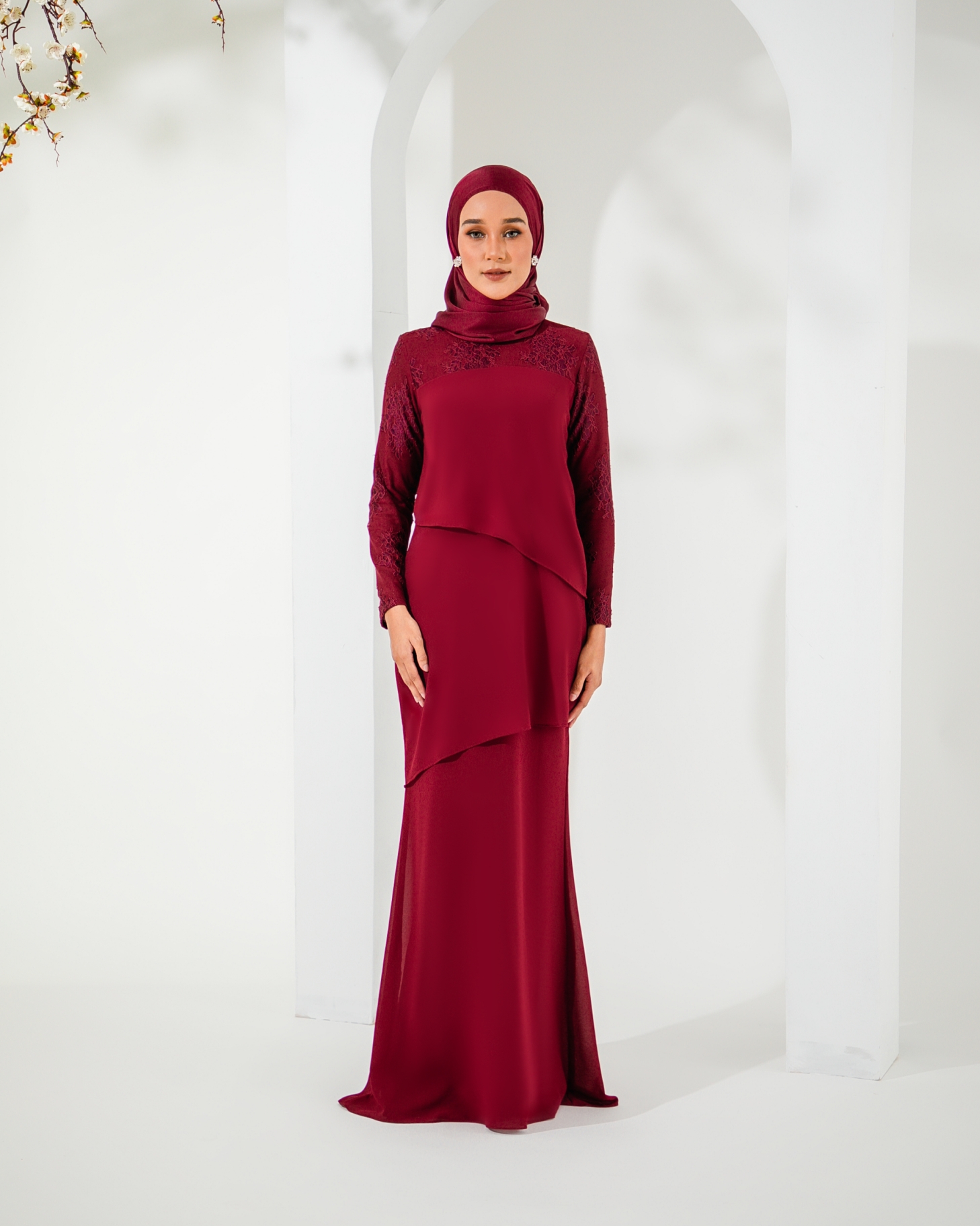 DAMIA DRESS IN BLOOD RED
